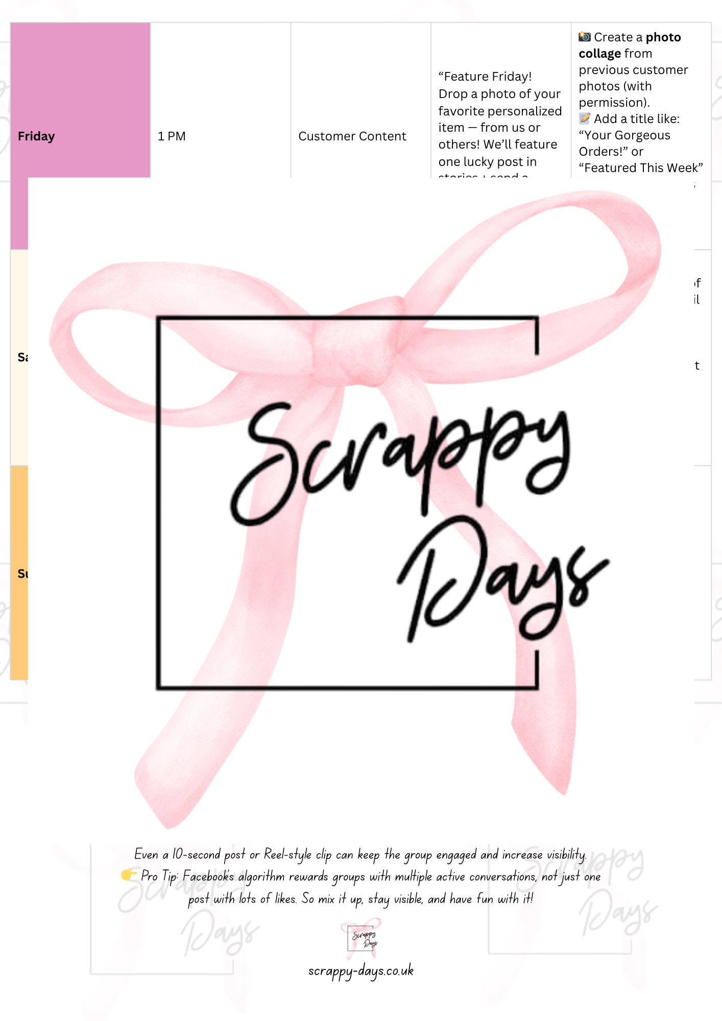 Weekly Content Planner