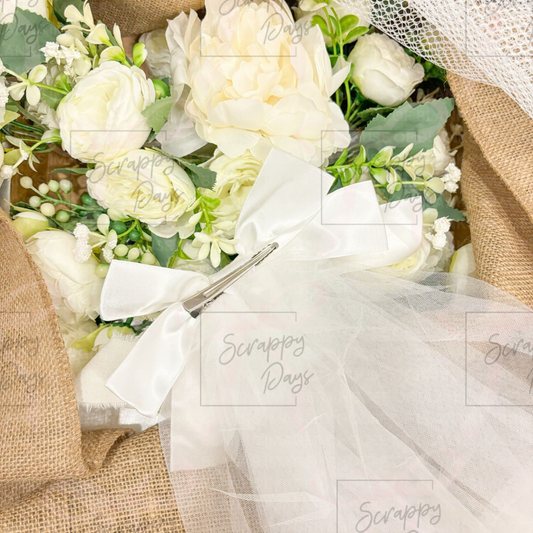 Personalised Bridal Bow with Veil